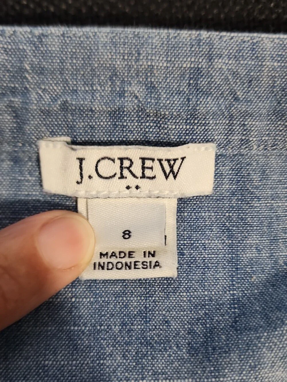 J. Crew Chambray Dress in Light Blue